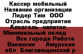 Кассир мобильный › Название организации ­ Лидер Тим, ООО › Отрасль предприятия ­ Алкоголь, напитки › Минимальный оклад ­ 40 000 - Все города Работа » Вакансии   . Амурская обл.,Благовещенский р-н